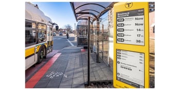 Bus station E Ink kiosk