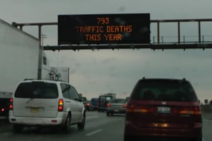 LED highway sign May 2022