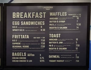 Menu board